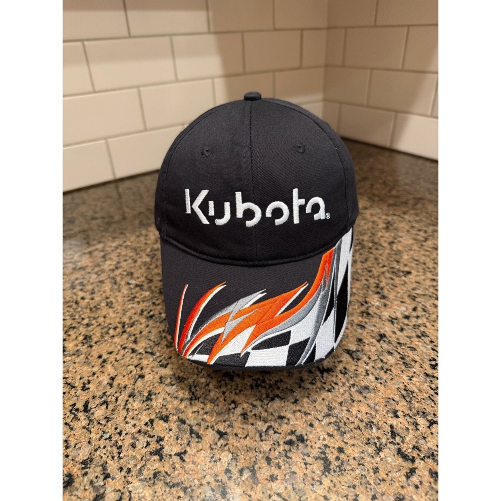 Kubota K-Products Racing Baseball Cap Hat Mens OSFM Black 100 Cotton
